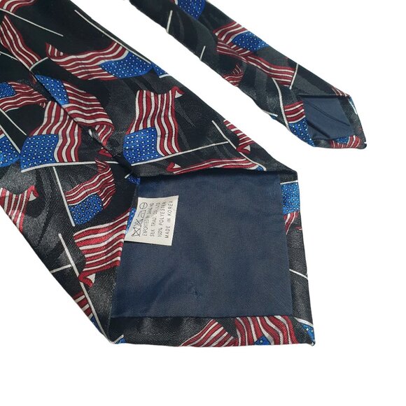 Fratello American Flag Necktie Men Patriotic Polyester Election Teacher Vote - Picture 5 of 5